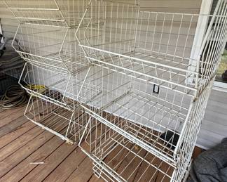 Wire basket storage