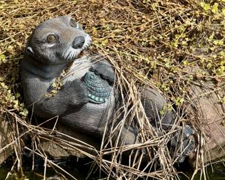Resin otter statue