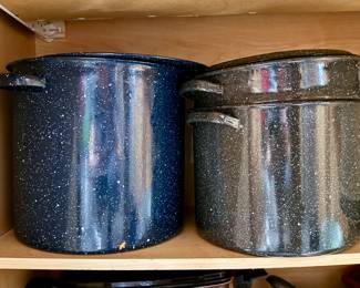Speckled Graniteware pots