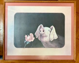 Framed print "Oscar" numbered and signed by Byron (#176/390)