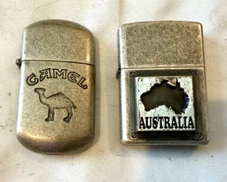 Vintage Camel and Australia lighters