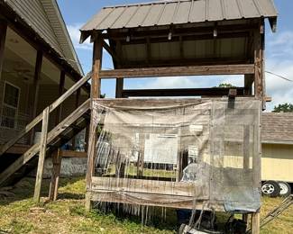 Hand built kid's fort