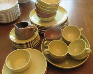 Russell Wright collectible dinner ware, located in formal dinning room.