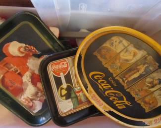 Box of misc. Coke items.