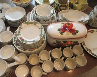 Super nice set of dinner ware. Located in formal dinning room.