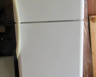 Two door working refrigerator - located in garage.