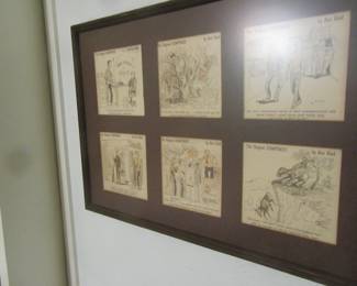 Vintage collectible Ace Reid framed art. Bedroom 2