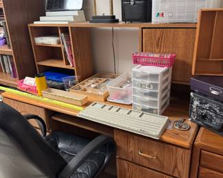 Desk and office chairs
Jewelry making supplies