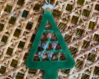 Enamel Christmas tree pendant