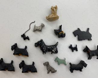 Wood, metal, resin miniature Scottie’s