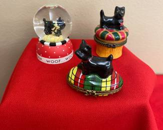 Mary Engelbreit Scottie snow globe & mini
Scottie Limoges