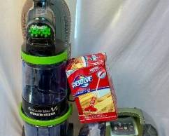 Household Cleaning Bundle of Hoover SteamVac Dual V, Bissell Spot Bot and Resolve Easy Clean Pro