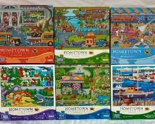 Mega Puzzles 1000pc Puzzles - Bundle of 10 Hometown Collection