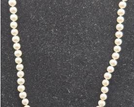 Cultured Pearl Necklace with 10K Gold Clasp 18" L