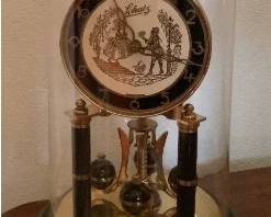 Schatz 400 Day Clock - Black and Brass