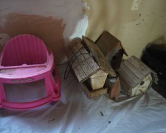 bird houses, doll toy