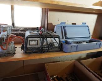 battery charger, sander, tools