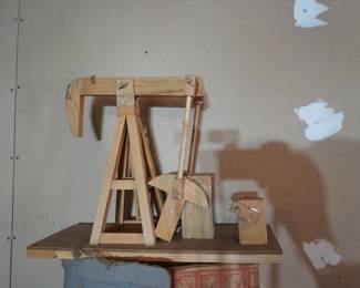 wood pump jack replica