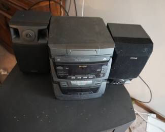 stereo, TV cabinet