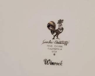 Backstamp on Brastoff China with Original Sakowitz Label!