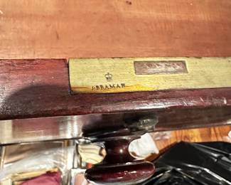 J. Bramah Brand on Linen Press - Antique and Fine!  