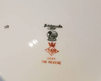 Hutschenreuther Backstamp on "The Revere" China Set