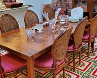 8 Cane Dining Chairs - Made in Italy