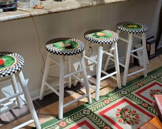 Hand Painted Barstools by Jan Sheets