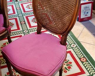 Woven Cane Dining Chair - Made in Italy. One of Eight.