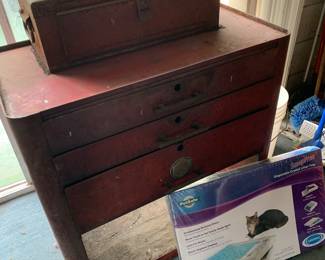 Vintage Blackhawk tool box base and topper