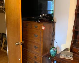 Tv for sale as well as the dresser and stand