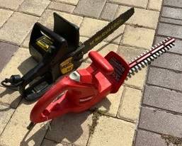 Hedgetrimmer and chainsaw