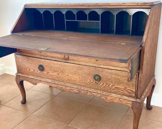 Drop-top Bankers Desk, Antique