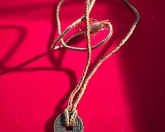 Aztec coin necklace