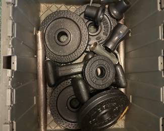 Vintage 10lb Black Cast Metal Weights