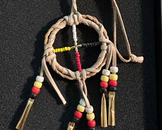 Medicine Wheel with beads and tin cones