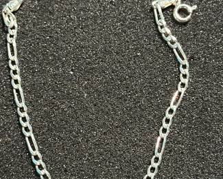 figaro bracelet sterling silver