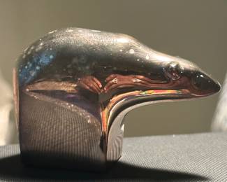 Dansk Designs Silver Plate Polar Bear Paperweight
