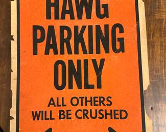 Antique metal sign