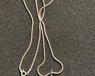 Zuni Tribe Stone Bear Silver Necklace