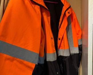 Construction safety jacket- lined