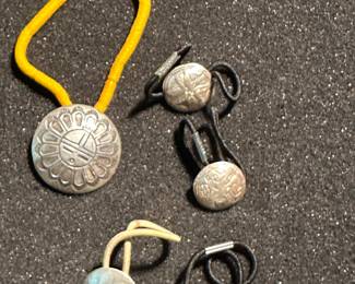 Concho Style Silver Hair ties