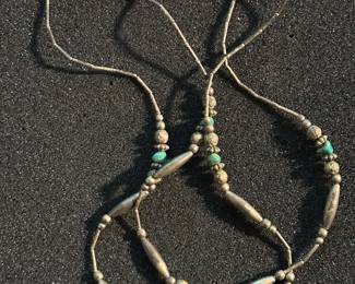 Native American Turquoise Silver Necklace