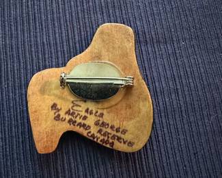 Eagle lapel pin signed