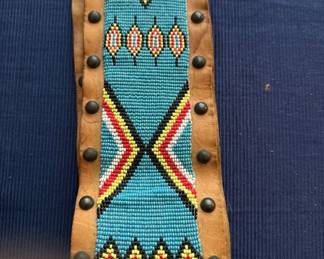 1950's beaded authentic wide belt used on regalia