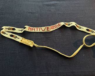 Native Pride beaded hat band