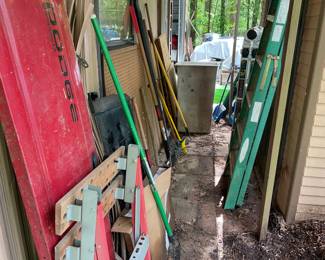 Yard Tools, Ladders, and a Dodge Tail Gate...