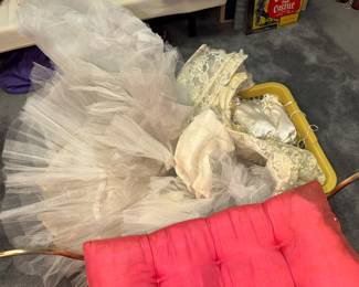 slightly grungy wedding veils etc