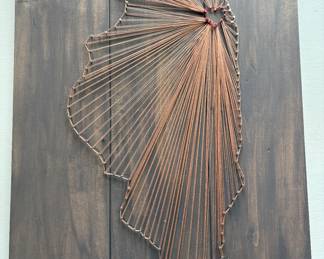 String Art ~ State of Illinois w/Chicago 