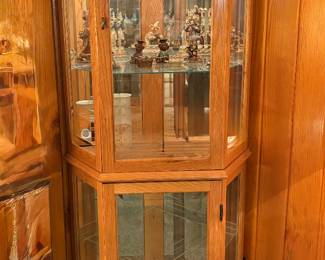 Corner Curio Cabinet with Lights